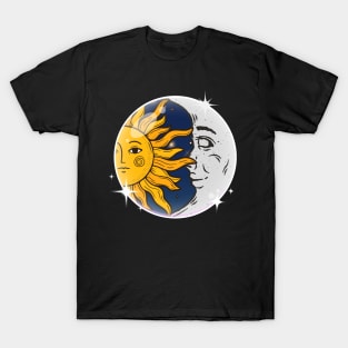 sun and moon in bubbles T-Shirt
